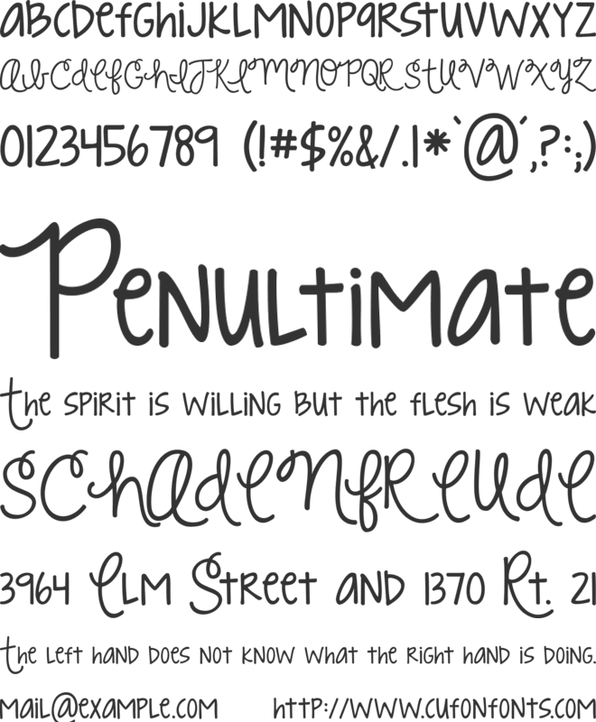 KG Strawberry Limeade font preview