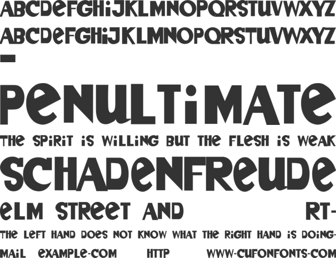 Pestario Vargas font preview