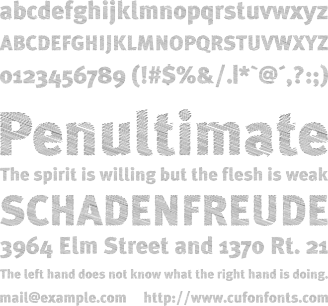 A Bebedera font preview