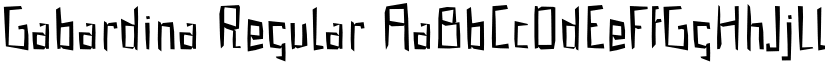 Gabardina Regular font
