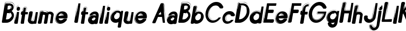 Bitume Italique font