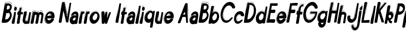 Bitume Narrow Italique font