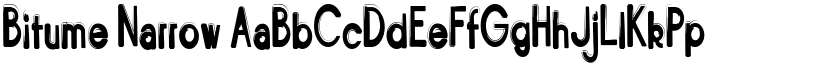 Bitume Narrow font