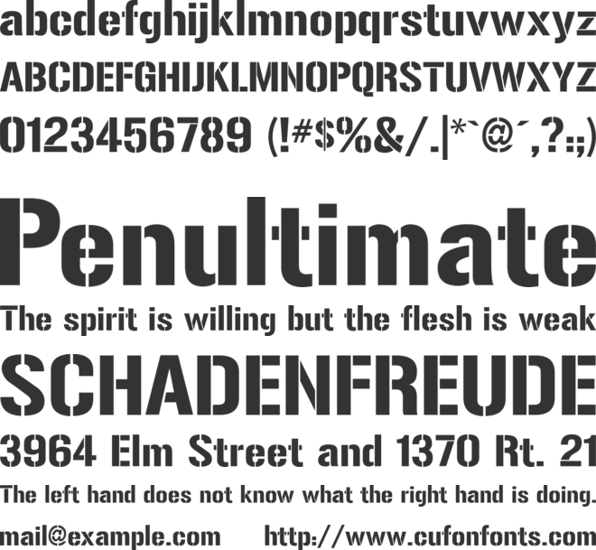 Gunplay font preview