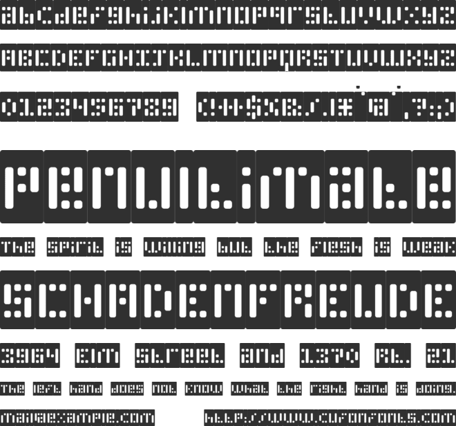 PhlexRound Negative font preview