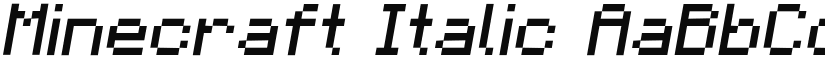 Minecraft Italic font