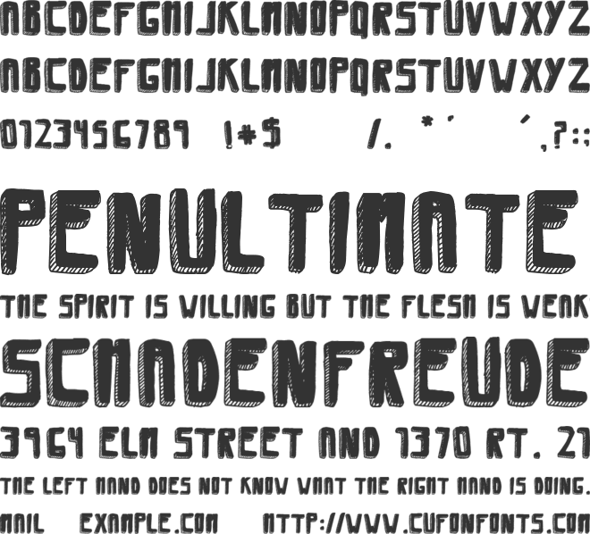 Savia Filled Shadow font preview