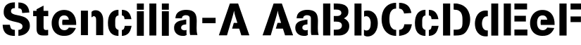 Stencilia-A font