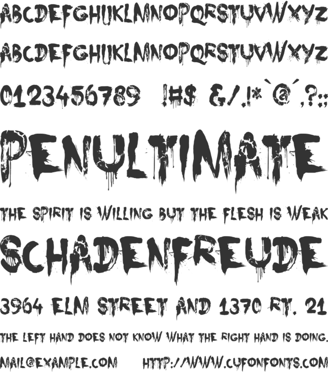 Nightbird font preview