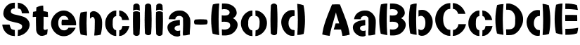 Stencilia-Bold font