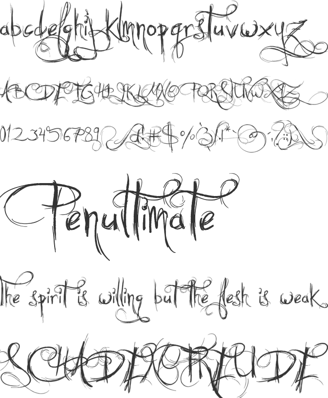 Jellyka Castle's Queen font preview