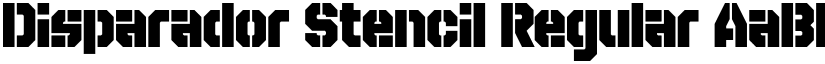 Disparador Stencil Regular font