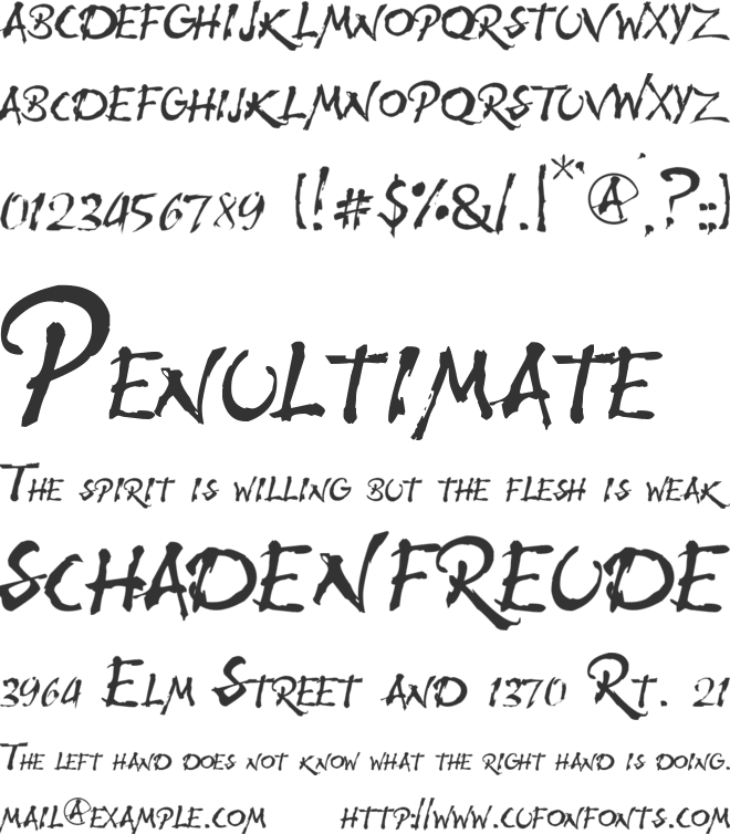WolfsRain font preview
