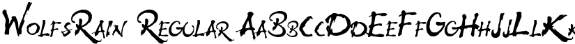 WolfsRain font download
