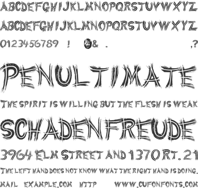 WereWolf font preview