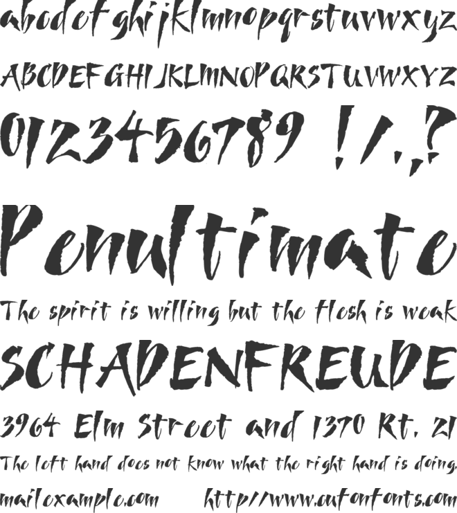 Goombella font preview