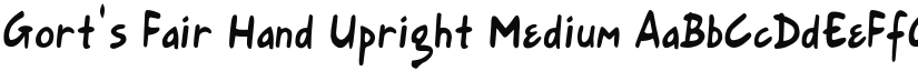 Gort's Fair Hand Upright font download