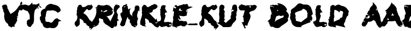 VTC Krinkle-Kut Bold font