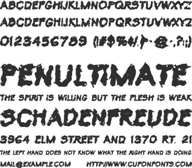 VTC Krinkle-Kut font preview