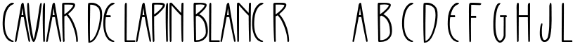CAVIAR DE LAPIN BLANC Regular font