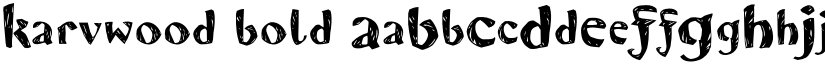 Karvwood bold font