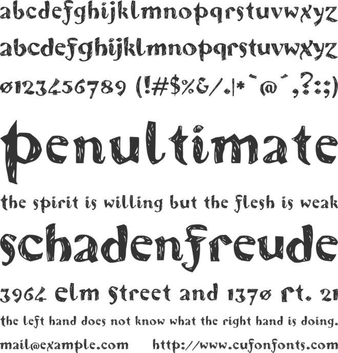 Karvwood font preview