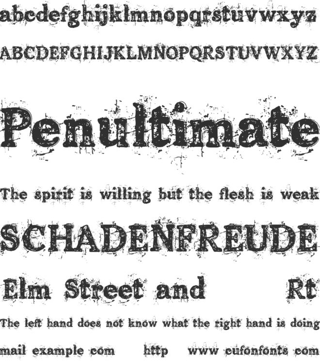 Old printing press_free-version font preview