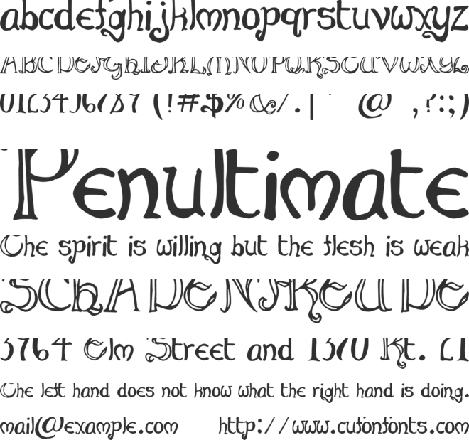Throrian Formal font preview