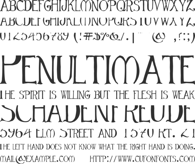 Mirkwood Chronicle font preview