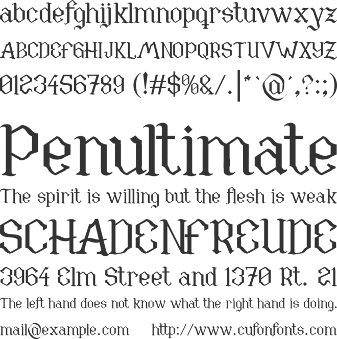 Xéfora font preview