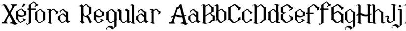 Xéfora Regular font