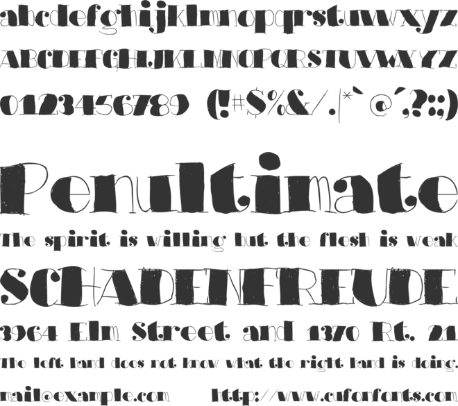 Barkants font preview