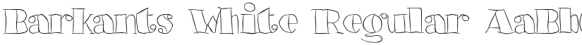 Barkants White Regular font