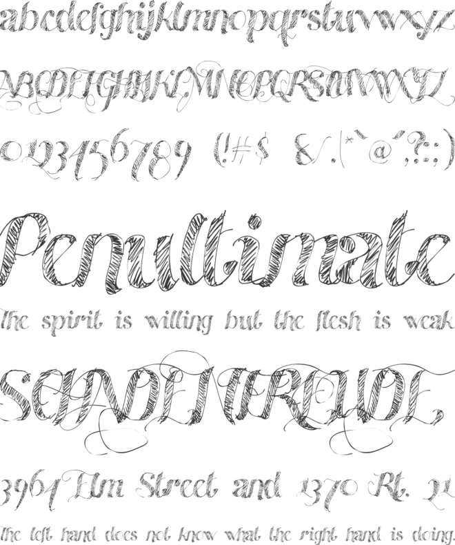 Made With B font preview