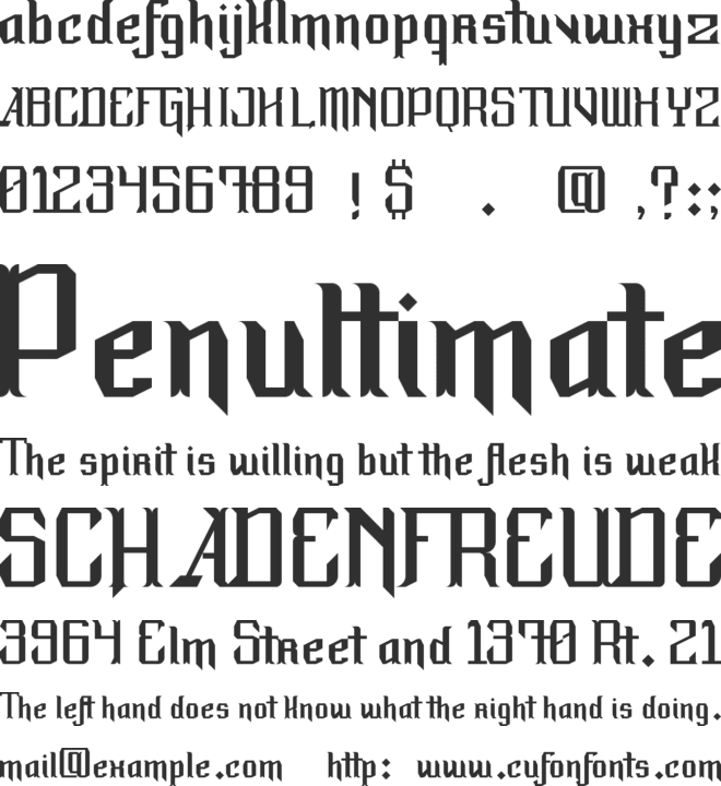 The·Fire font preview