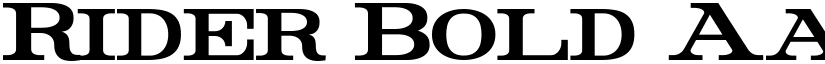 Rider Bold font