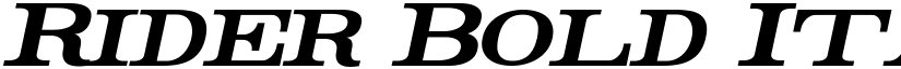 Rider Bold Italic font