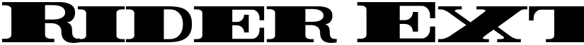 Rider ExtraBlack font