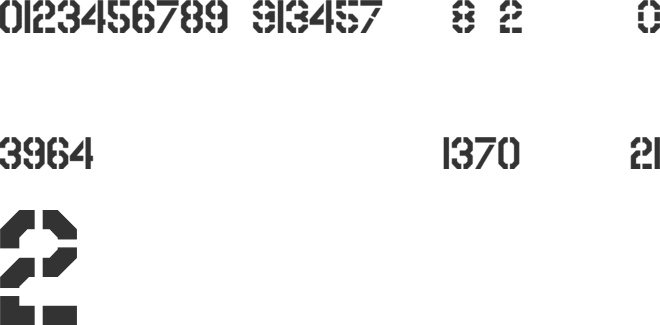 USAAF Stencil font preview