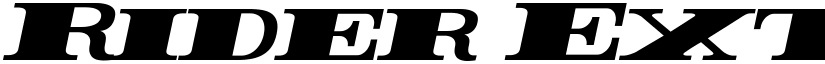 Rider ExtraBlack Italic font