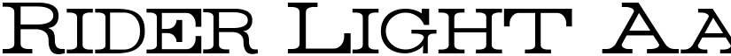 Rider Light font
