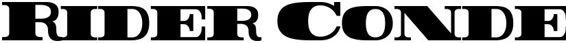 Rider Condensed Condensed ExtraBlack font