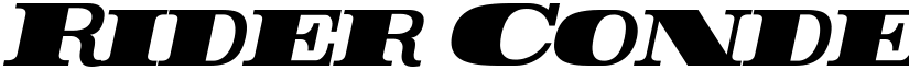 Rider Condensed Condensed ExtraBlack Italic font