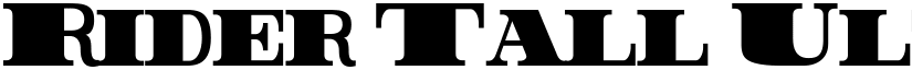 Rider Tall Ultra-condensed ExtraBlack font