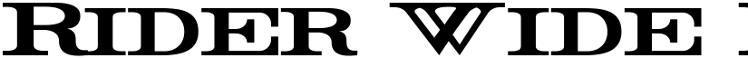 Rider Wide Expanded Bold font