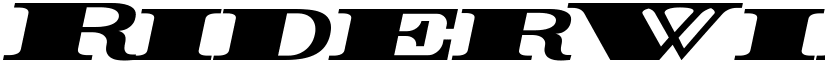 Rider Wide Expanded ExtraBlack Italic font