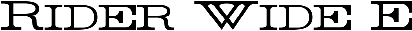 Rider Wide Expanded Light font