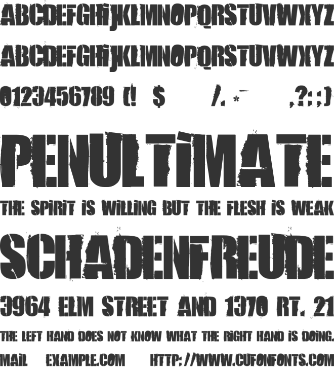 84 Rock ! font preview