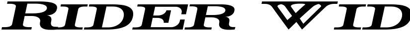 Rider Widest Ultra-expanded Bold Italic font