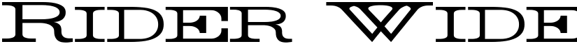 Rider Widest Ultra-expanded Light font
